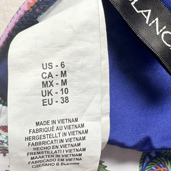 LA BLANCA Women Triangle Halter Bikini Top Sz 6 Multicolor Paisley Summer 79-23 - Picture 4 of 10